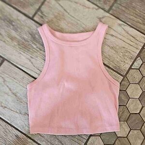 Wild Fable Light Pink Ribbed Crop Top